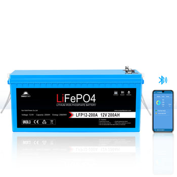 12V 200Ah LiFePo4 Deep Cycle Lithium Battery Bluetooth / Self-Heating / IP65 12V 200Ah LiFePo4 Deep Cycle Lithium Battery Bluetooth / Self-Heating / IP65