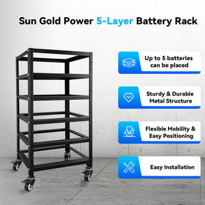 SunGoldPower 5-Layer Battery Rack for  3U Server Rack Battery