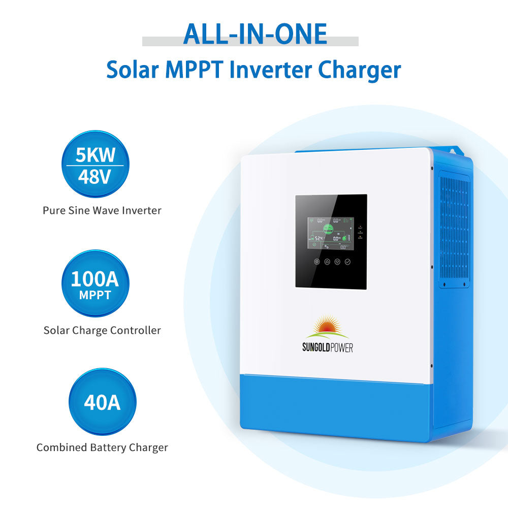 5000W 48V Solar Charger Inverter Pure Sine Wave Hybrid Inverter