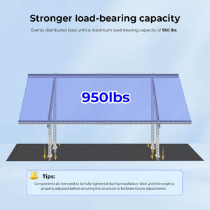 Modular & Expandable Ground Mount Brackets for 2× 400W–590W Solar Panels | Heavy-Duty Adjustable