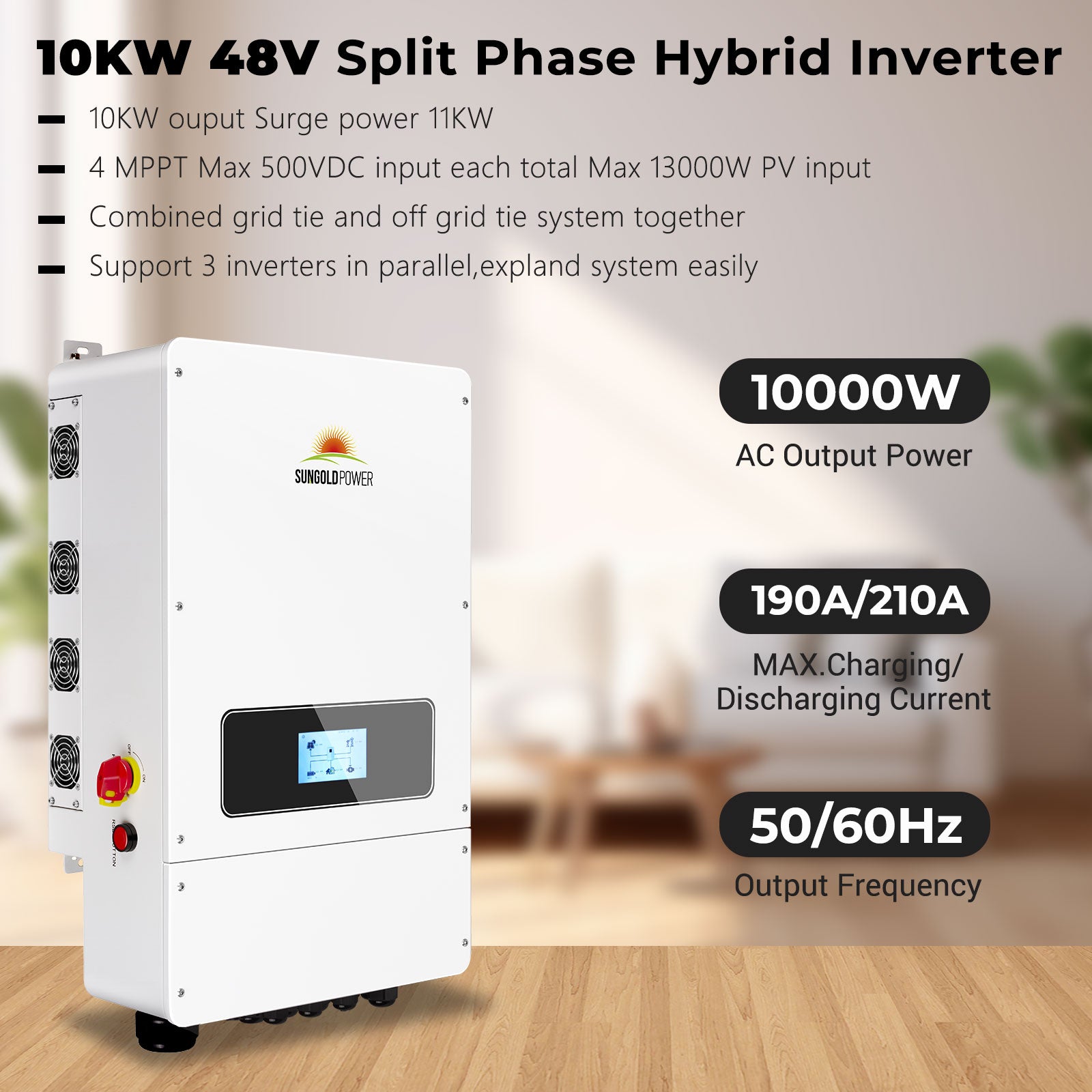 10KW Hybrid Inverter 48V Split Phase