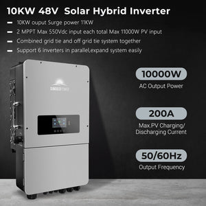 10KW Hybrid Inverter 48V Split Phase Grid Feedback Batteryless