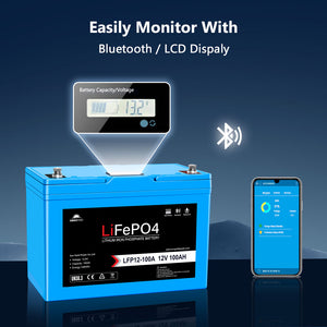 4 X 12V 100AH LiFePO4 Deep Cycle Lithium Battery / Bluetooth /Self-heating / IP65