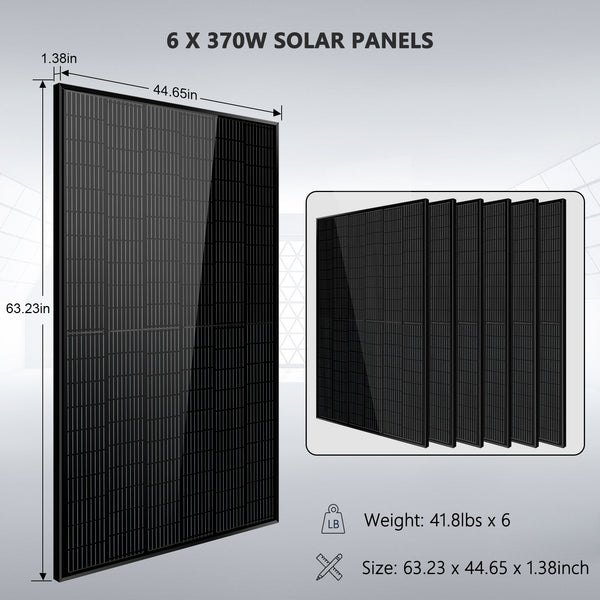 Off-Grid Solar Kit 5000W 48VDC 120V 10.24KWH - SunGoldPower