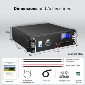 4 X 48V 100AH Server Rack LiFePO4 Lithium  Battery SG48100P UL1973  UL9540A