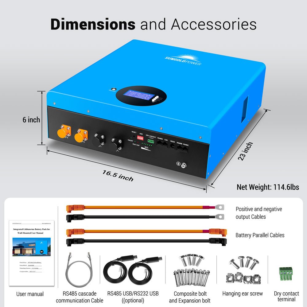 5.12KWH Powerwall LiFePO4 Lithium Battery SG48100M