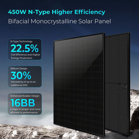 Off-Grid Solar Kit 8000W 48VDC 120V/240V LifePo4 10.24KWH-16.07KWH Lithium Battery 8 X 450 Watts Solar Panels SGR-8K10E