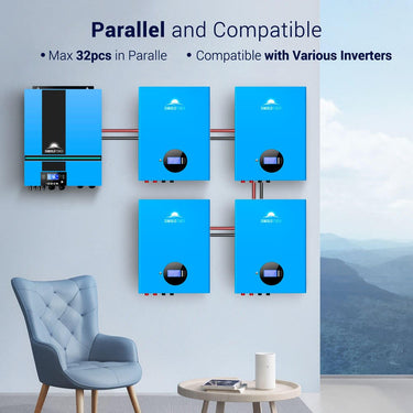 4 X 5.12KWH Powerwall LiFePO4 Lithium Battery SG48100M UL1973