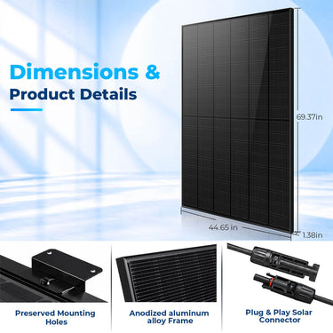 500W Bifacial N-Type Monocrystalline Solar Panel SGN-500-BDG6 UL61730