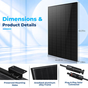 500W Bifacial N-Type Monocrystalline Solar Panel SGN-500-BDG6 UL61730