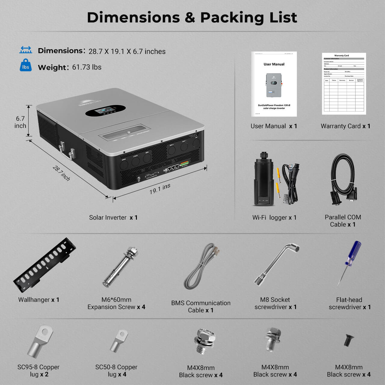 12KW All in One Off Grid Solar Inverter FR12K-B