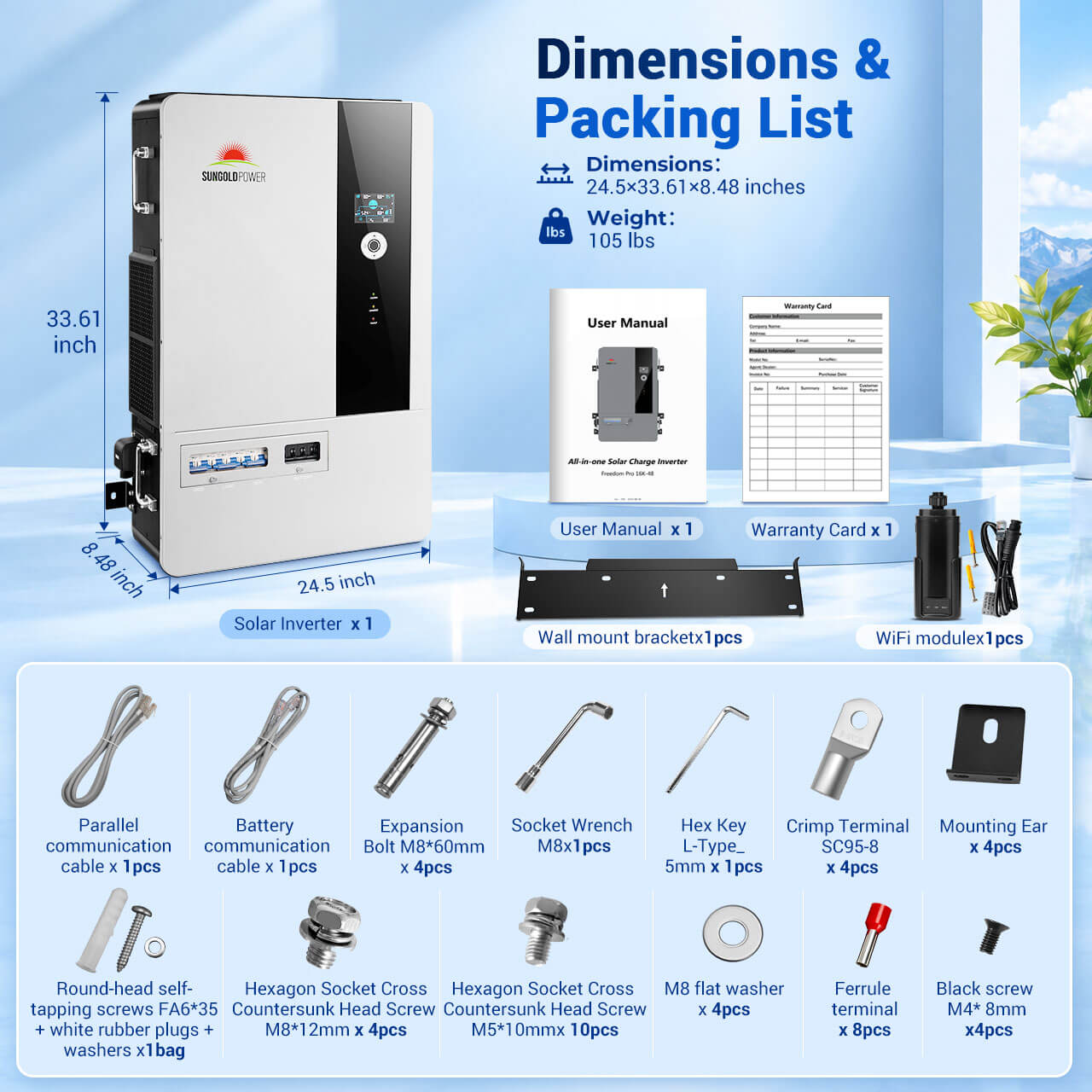 16KW 48V All-in-one Solar Charge Inverter Freedom Pro 16K-48