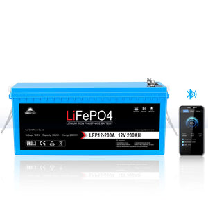 12V 100Ah/ 200Ah LiFePo4 Deep Cycle Lithium Battery Bluetooth / Self-Heating / IP65