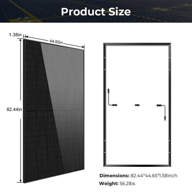 370W/ 415W/ 500W Mono Black PERC Solar Panel UL 61730 CEC Listed