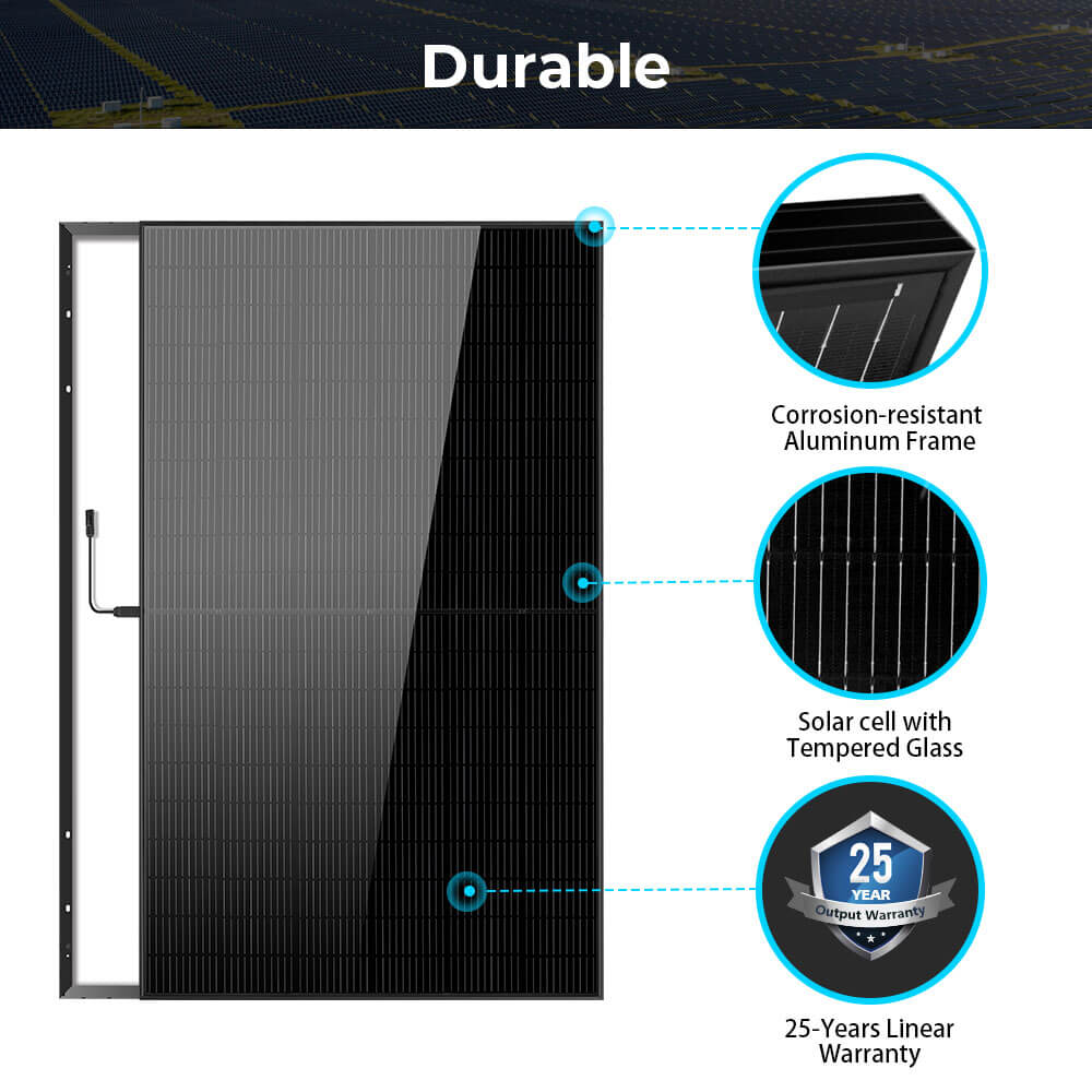 440W MONO BLACK PERC SOLAR PANEL FULL PALLET (32 PANELS)