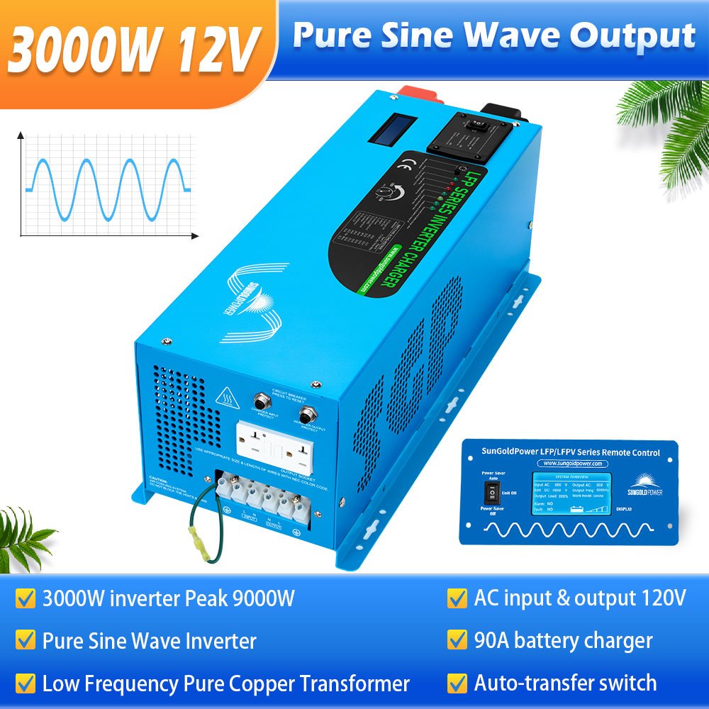 3000W DC 12V Pure Sine Wave Inverter With Charger