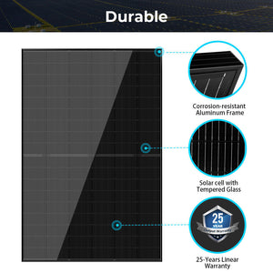 440W MONO BLACK N-Type SOLAR PANEL FULL PALLET (31 PANELS) UL61730 CEC Listed