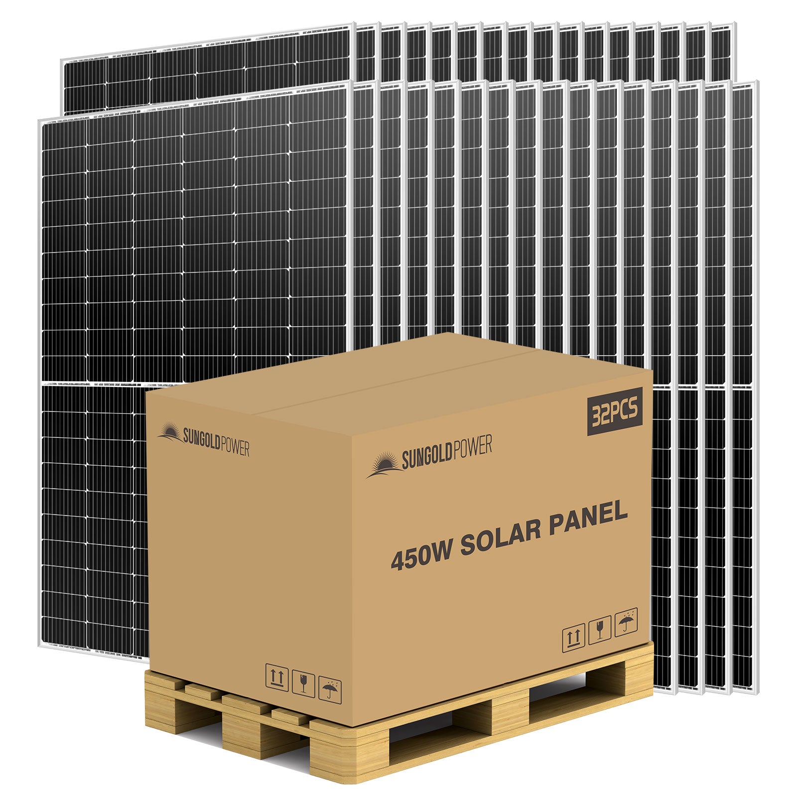 450W MONO PERC SOLAR PANEL FULL PALLET (32 PANELS)