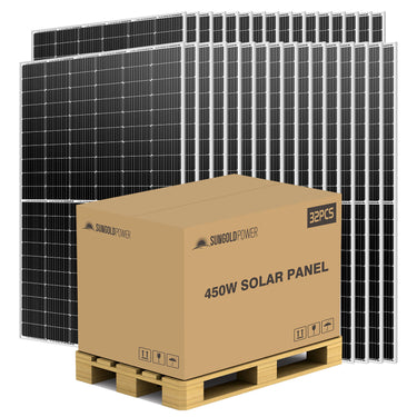 450W MONO PERC SOLAR PANEL FULL PALLET (32 PANELS) UL 61730 CEC Listed