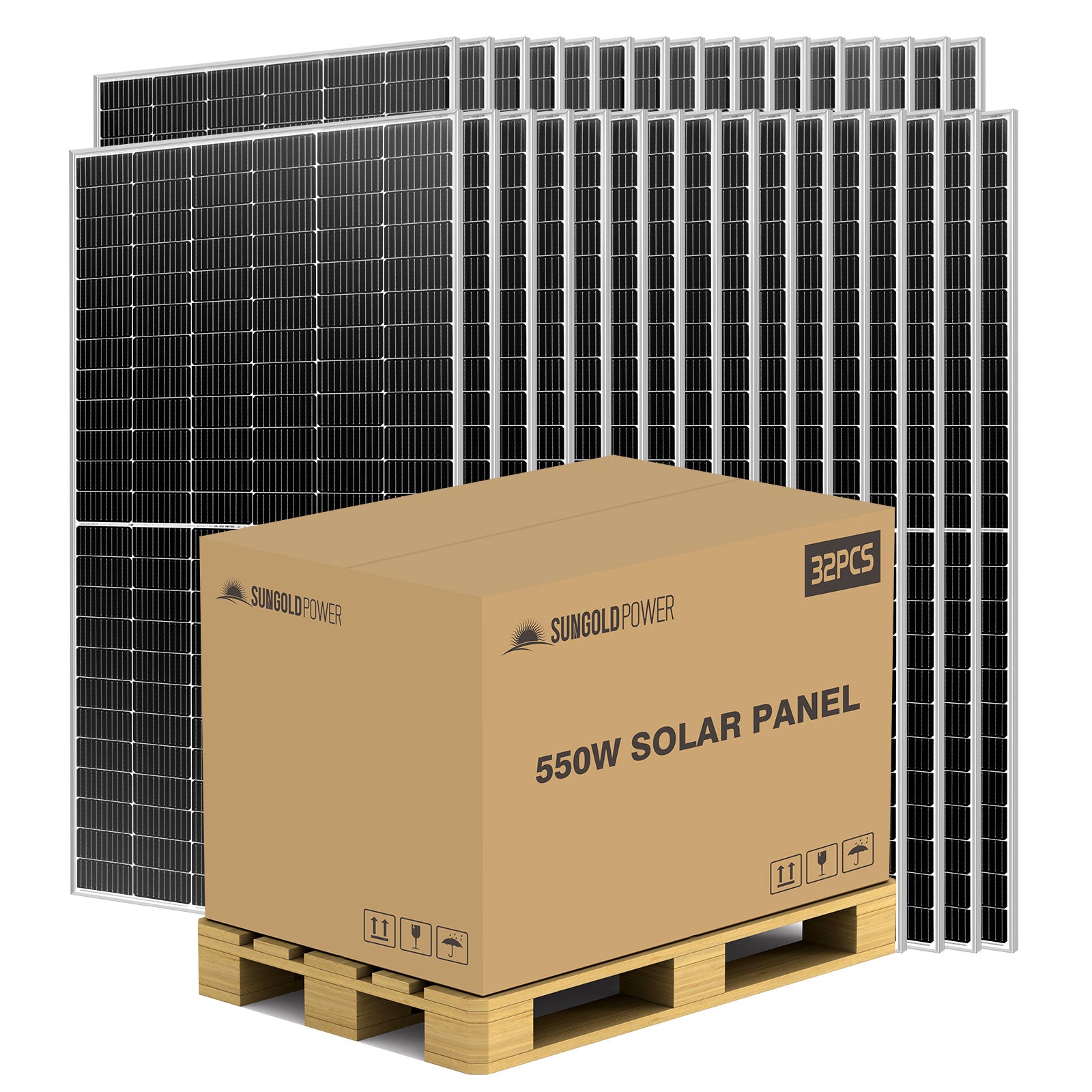 550W MONO PERC SOLAR PANEL FULL PALLET (32 PANELS)