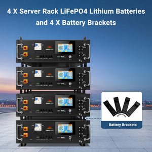 Off-Grid Solar Kit 12000W 48VDC 120/240VAC 20.48KWH Lithium Battery 16 X 450 Watts Solar Panels FR-12K20CP/ FR-12K20CE