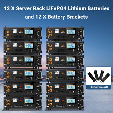 Off-Grid Solar Kit 24KW 48VDC 120/240VAC 61.44KWH-64.28KWH Lithium Battery 31 X 590 Watts Solar Panels FR-24K60CP/ FR-24K64PM