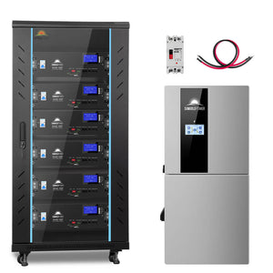 Hybrid Solar Kit 11.4KW 48V Split Phase 30.72KWH Lithium Battery 28 X 450 Watt Solar Panel (Optional) SGH-11N3E