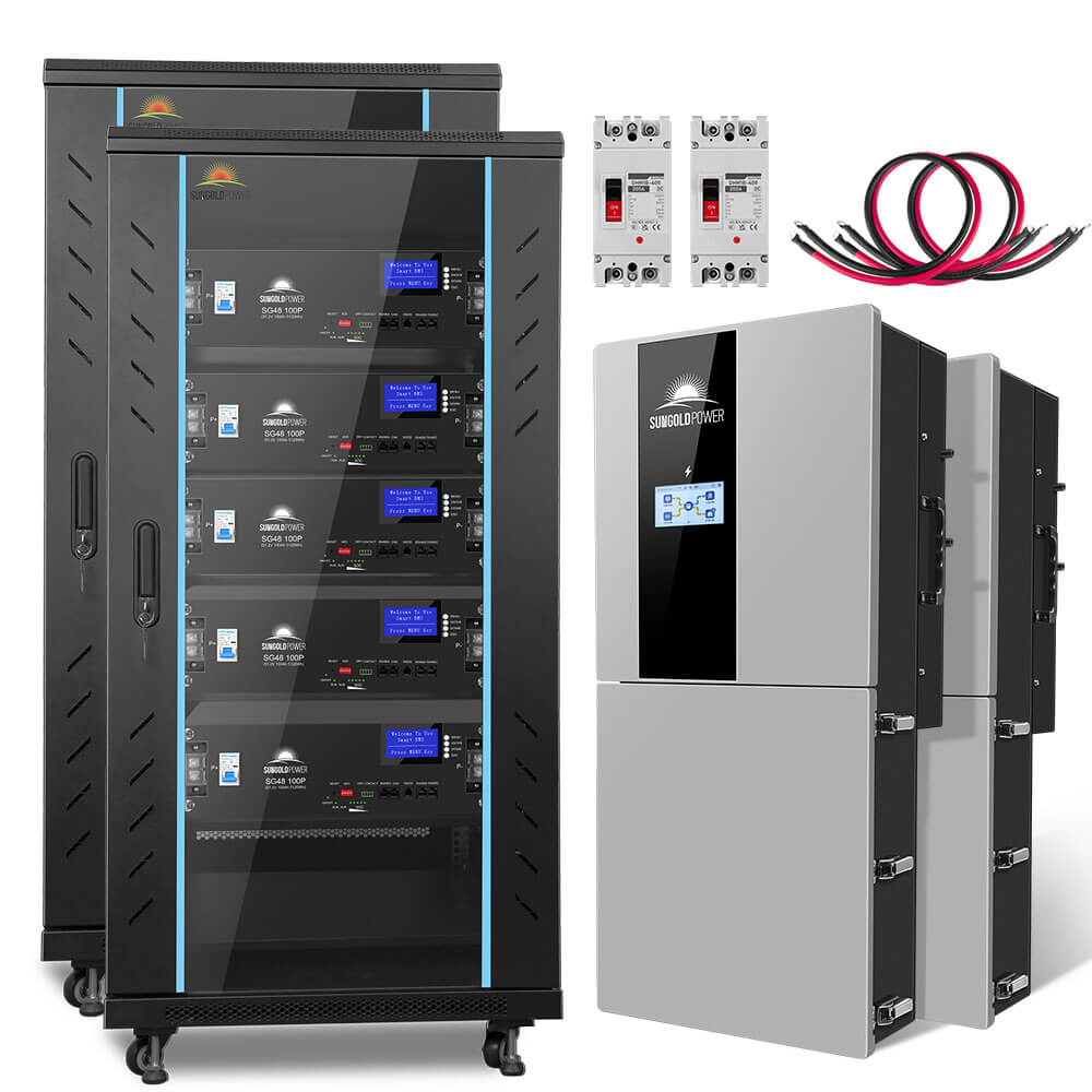 Hybrid Solar Kit 11.4KW 48V Split Phase 20.48KWH/51.2KWH Lithium Battery 450 Watt Solar Panel (Optional) SGH-11N2E/ SGH-11N5E