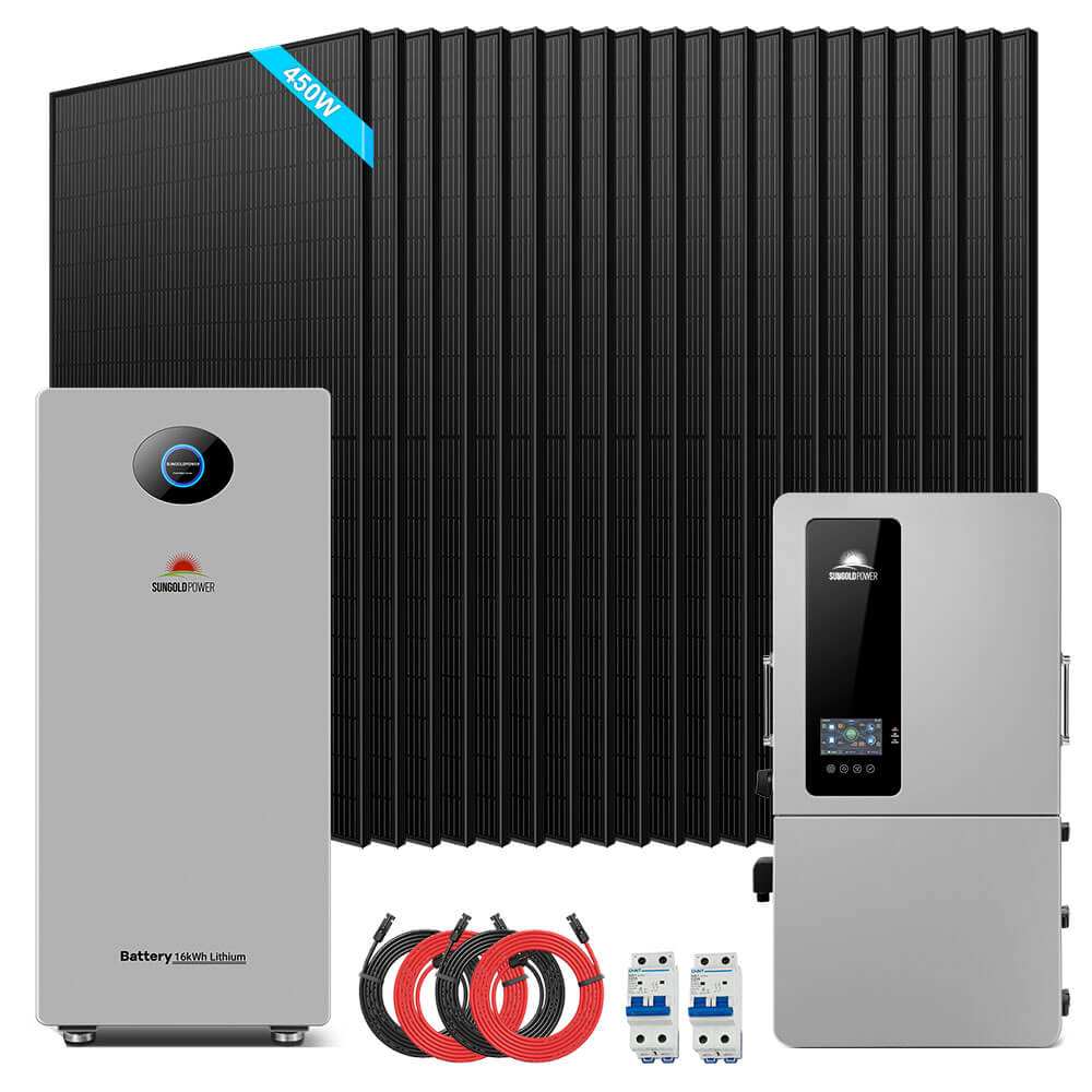 12kW Hybrid Solar Kit | 20 x 450W / 18 x 590W Solar Panels + 16–48kWh PowerMax Battery