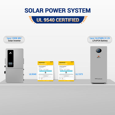 12kW Hybrid Solar Kit | 20 x 450W / 18 x 590W Solar Panels (Optional) + 16–48kWh PowerMax Battery