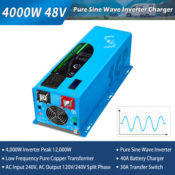 4000W Split phase Pure Sine Wave Inverter 24V/36V/48V/72V/96V DC to – 54  Energy - Renewable Energy Store